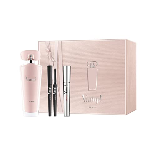Pupa Vamp Pink Geschenkbox für Damen, Parfüm, Edp, 100 ml, einziehbarer Bleistift und Mascara Vamp Exceptional, 9 ml von Pupa