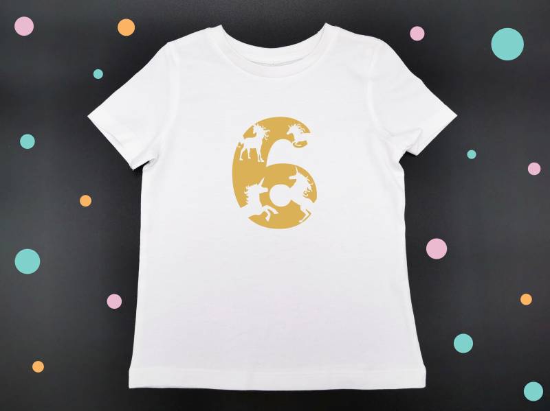 Bügelbild Aufbügler Geburtstag Zahl Mit Einhörnern von PuppilottasHandmade