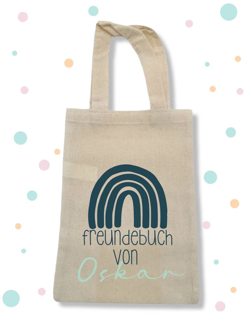 Regenbogen Freundebuch 2Farbig Wunschfarben Mit Namen von PuppilottasHandmade