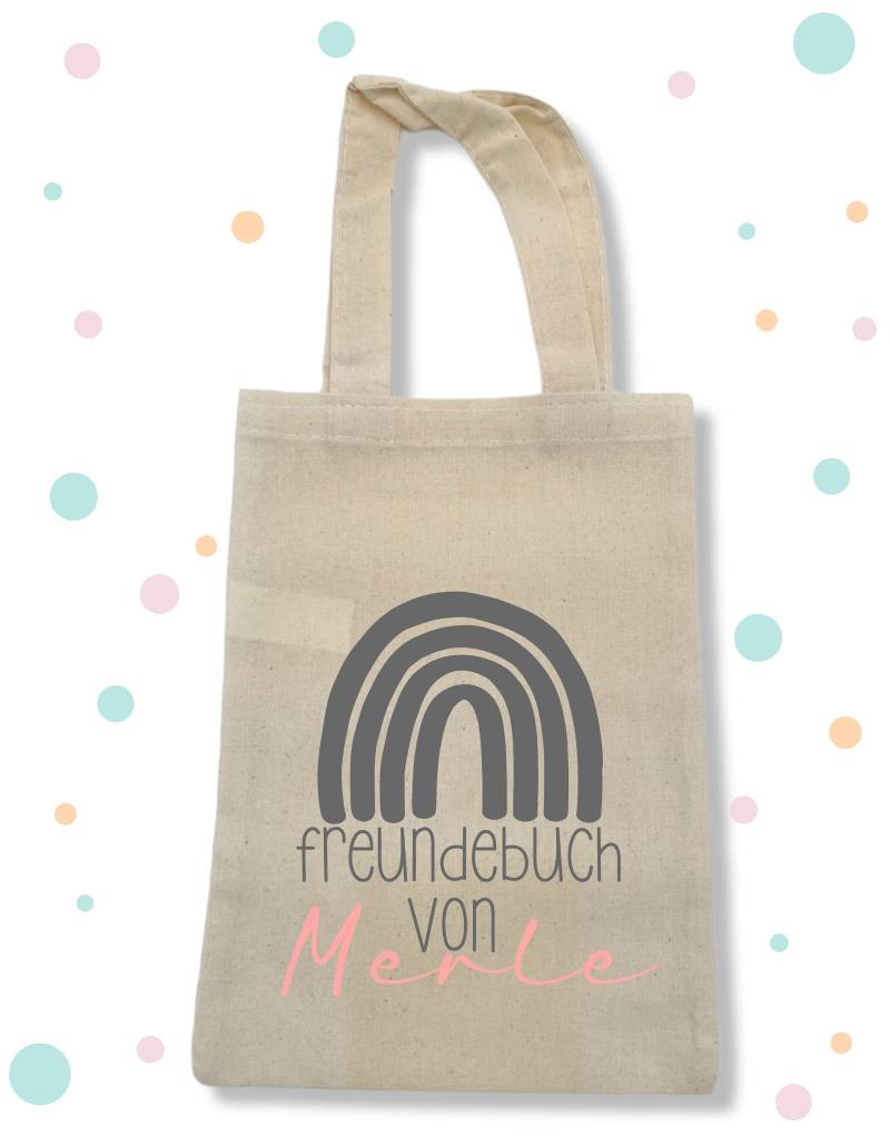 Regenbogen Freundebuch 2Farbig Wunschfarben Mit Namen von PuppilottasHandmade