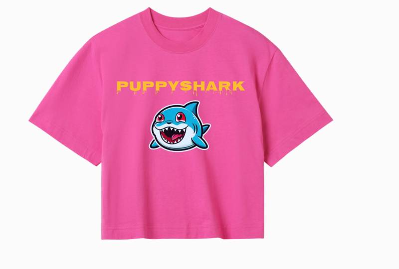 Puppyshark Organic Croptop von PuppySharkClothing