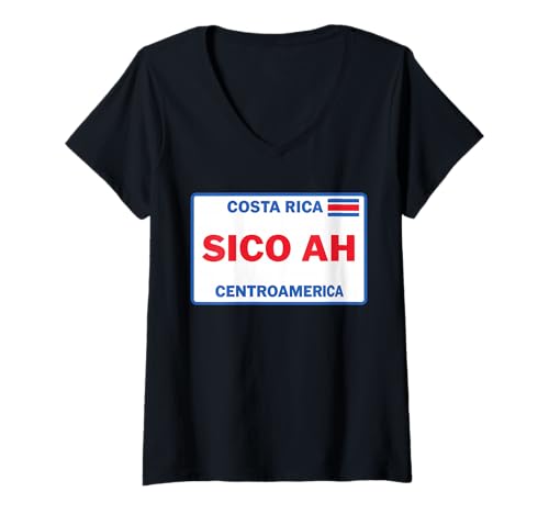 Damen Sico und Costa Rica T-Shirt mit V-Ausschnitt Damen Sico und Costa Rica T-Shirt mit V-Ausschnitt von Pura Vida Life CR