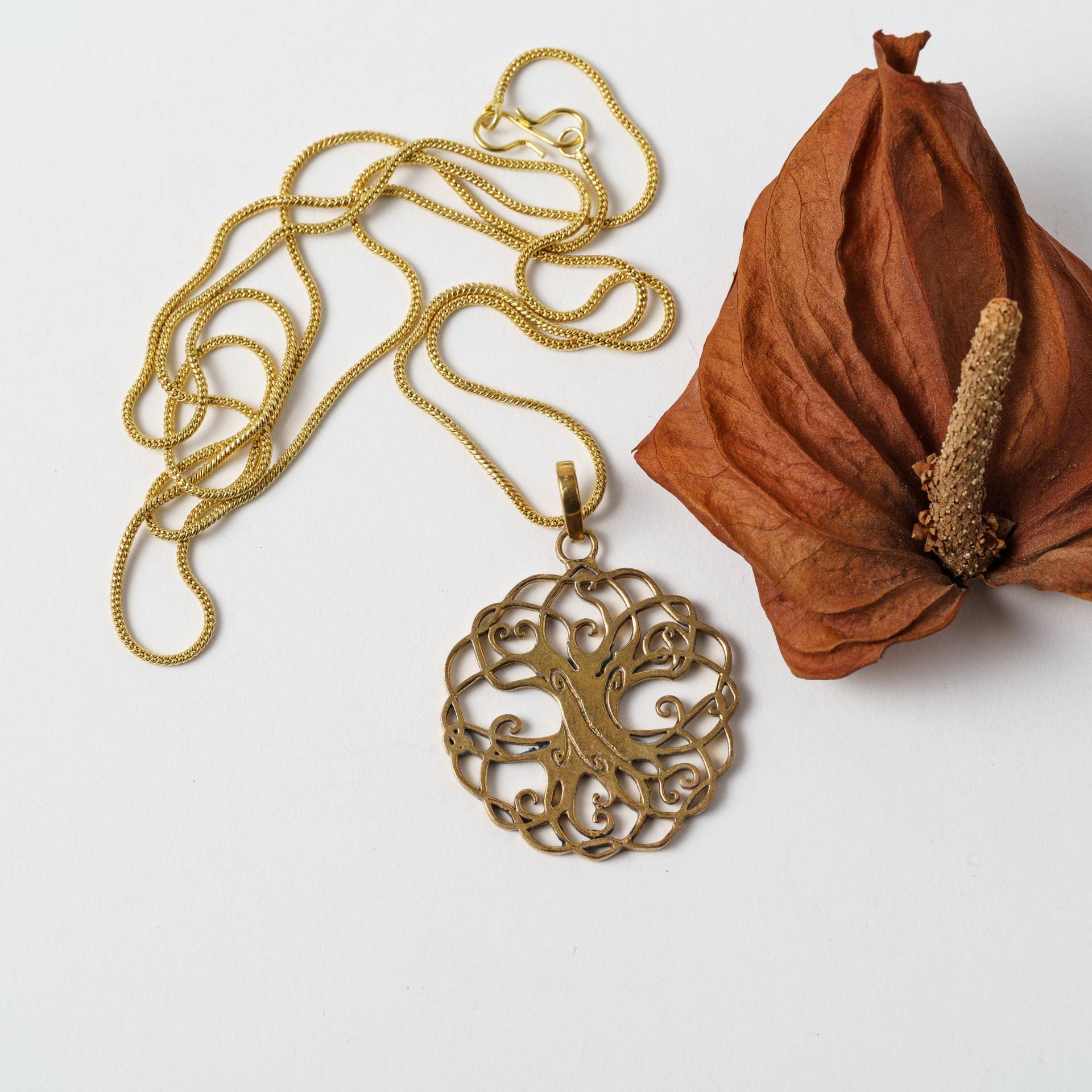 Kette Messing "Baum Des Lebens" von PuraEnergia