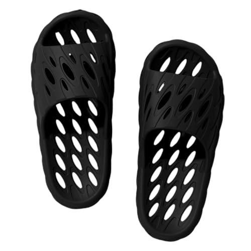 Puramala Herren Hausschuhe Mit Profilsohle - Bequeme Slipper Mit Weichem Fußbett Und Offener Ferse | Rutschfeste Pantoffeln Für Zuhause von Puramala