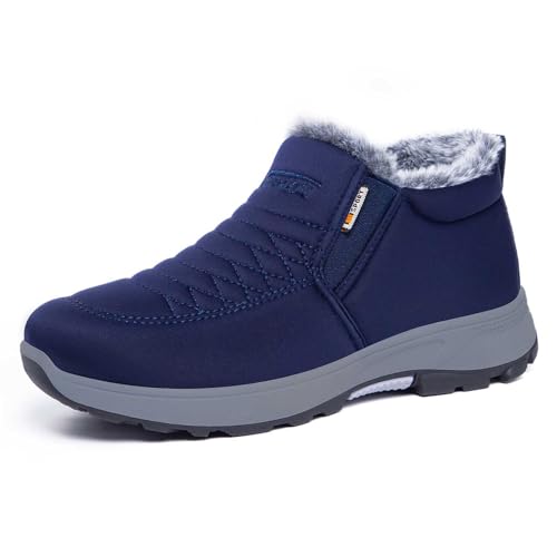 Puramala Herren Winterstiefel gefüttert Knöchelhohe Schneestiefel mit rutschfester Sohle Warme und bequeme Boots für kalte Tage Puramala Herren Winterstiefel gefüttert Knöchelhohe Schneestiefel mit rutschfester Sohle Warme und bequeme Boots für kalte Tage von Puramala
