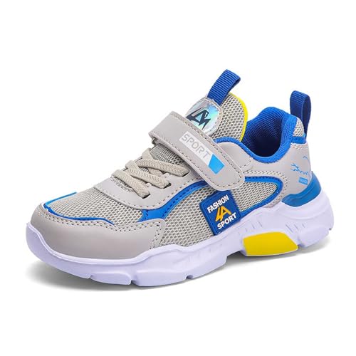 Puramala Jungen Sneaker mit Verstellbarem Verschluss - Leichte und Atmungsaktive Turnschuhe | Robuste Halbschuhe für Schule und Sport von Puramala