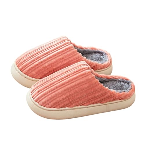Puramala Unisex Gestrickte Hausschuhe mit Fleecefutter - Leichte Pantoffeln mit Rutschfester Weicher Sohle | Warme und Gemütliche Hüttenschuhe für Zuhause von Puramala