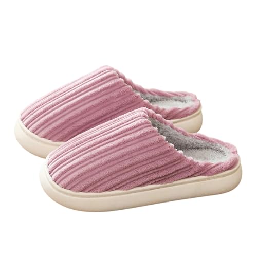 Puramala Unisex Gestrickte Hausschuhe mit Fleecefutter - Leichte Pantoffeln mit Rutschfester Weicher Sohle | Warme und Gemütliche Hüttenschuhe für Zuhause von Puramala