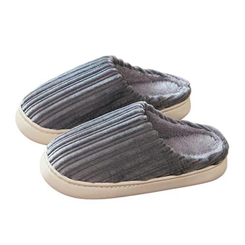 Puramala Unisex Gestrickte Hausschuhe mit Fleecefutter - Leichte Pantoffeln mit Rutschfester Weicher Sohle | Warme und Gemütliche Hüttenschuhe für Zuhause von Puramala