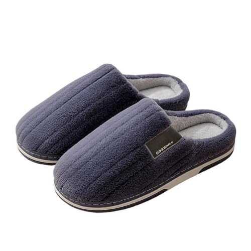 Puramala Unisex Hausschuhe mit Strick-Obermaterial - Warme Slipper mit Fleecefutter und Rutschfester Sohle | Bequeme Pantoffeln für Damen und Herren von Puramala