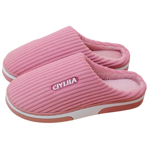 Puramala Unisex Winter-Hausschuhe Gefüttert - Warme Pantoffeln mit Rutschfester Dicker Sohle | Bequeme Slipper mit Rippenstruktur für Damen und Herren von Puramala
