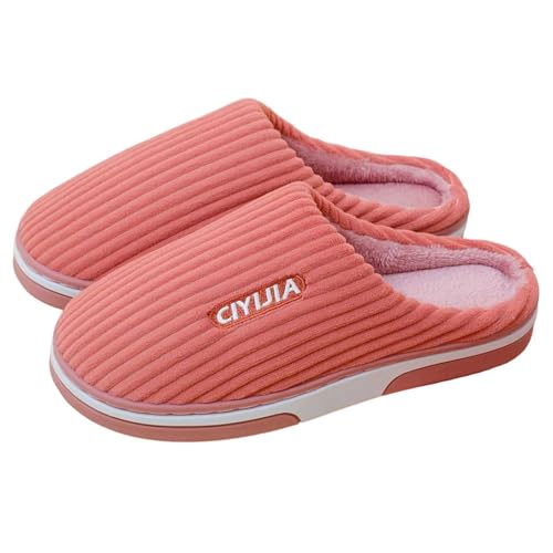 Puramala Unisex Winter-Hausschuhe Gefüttert - Warme Pantoffeln mit Rutschfester Dicker Sohle | Bequeme Slipper mit Rippenstruktur für Damen und Herren von Puramala