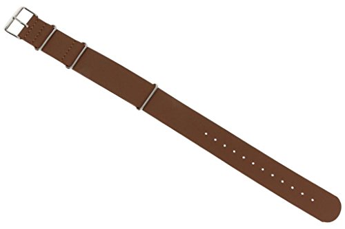 PUREgrey Uhrenarmband 20mm Echt Leder braun Durchzugsband im NATO Design von Pure Grey