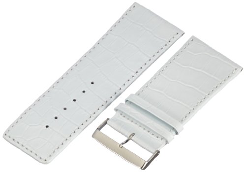Pure Grey Uhrenarmband Kalbleder Louisiana-Struktur Bandbreite 38mm weiss, Unterseite auch Kalbleder Nubuk daher antiallergisch Pure Grey Uhrenarmband Kalbleder Louisiana-Struktur Bandbreite 38mm weiss, Unterseite auch Kalbleder Nubuk daher antiallergisch von PUREgrey
