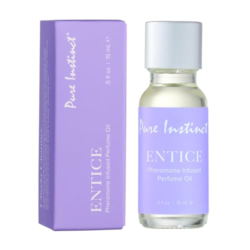 Pure Instinct ENTICE, das Original Parfüm mit ätherischen Ölen und Pheromonen – Für Frauen – TSA-bereit (Tropfflasche 0,5 Fl. Unzen/15 ml) von Pure Instinct