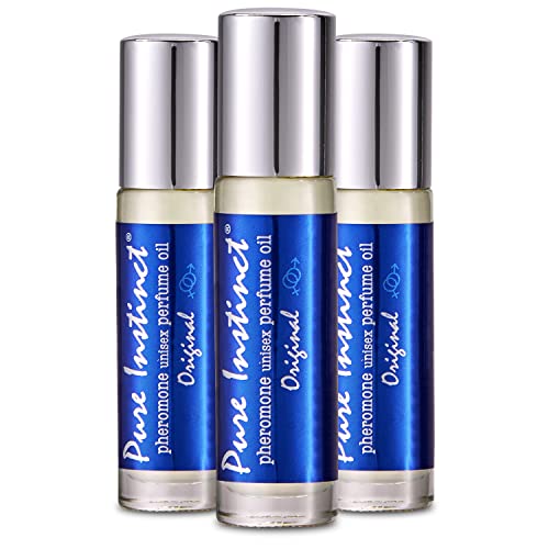Pure Instinct Roll-On (3-Pack) - The Original Pheromone Infused Essential Oil Perfume Cologne - Unisex Attracts Men and Women - TSA Ready von Pure Instinct