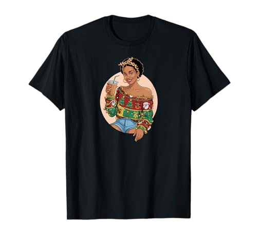 Girl Empowered Afro Black Queen African Women Coffee Late T-Shirt Girl Empowered Afro Black Queen African Women Coffee Late T-Shirt von Pure Melanin DearPrint