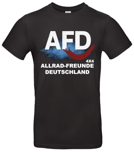 AFD T Shirt für Männer und Frauen Premium Baumwolle Allrad Freunde Deutschland Fan Shirt Statement für Politik und Freiheit Perfekt für Events und Treffen, Schwarz, L AFD T Shirt für Männer und Frauen Premium Baumwolle Allrad Freunde Deutschland Fan Shirt Statement für Politik und Freiheit Perfekt für Events und Treffen, Schwarz, L von Pure Print Cut