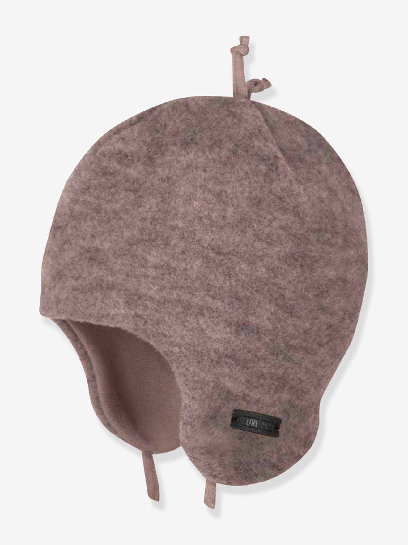 Bindemütze Mädchen Baby PURE PURE by Bauer aus Merinowolle  meliert von Pure Pure By Bauer