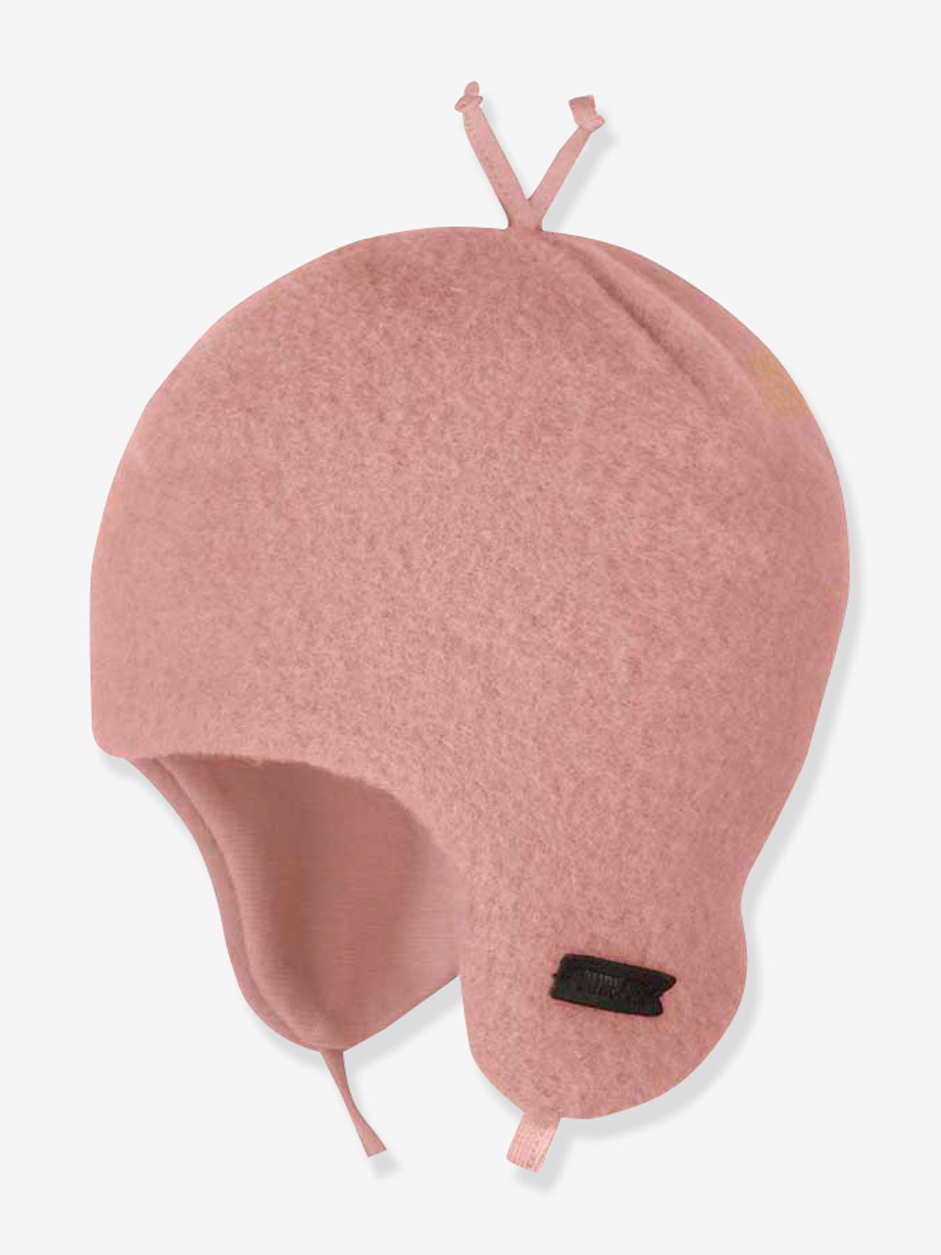 Bindemütze Mädchen Baby PURE PURE by Bauer aus Merinowolle pudrig von Pure Pure By Bauer