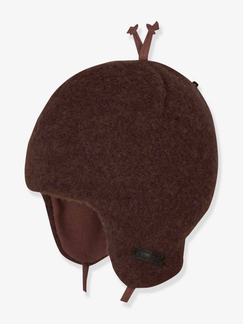 Bindemütze Mädchen Baby PURE PURE by Bauer aus Merinowolle schokolade von Pure Pure By Bauer