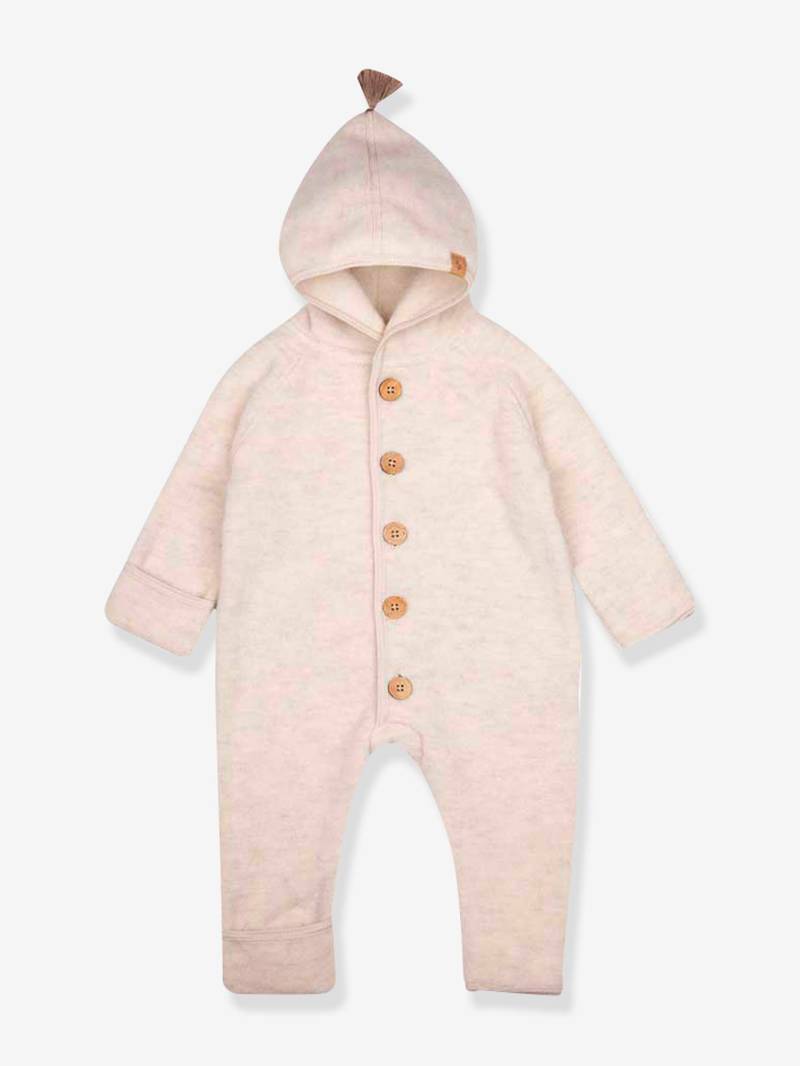 Fleece-Overall Baby mit Zwergenkapuze PURE PURE by Bauer Merinowolle von Pure Pure By Bauer