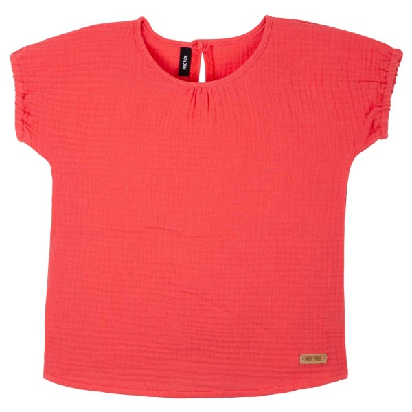 Pure Pure - Kid's Bluse Mull - T-Shirt Gr 92 rot von Pure Pure