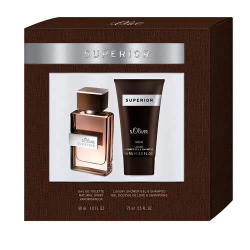 s.Oliver® Superior Men | Geschenkset | Eau de Toilette 30ml Natural Spray und Duschgel 75ml von Pure Sense