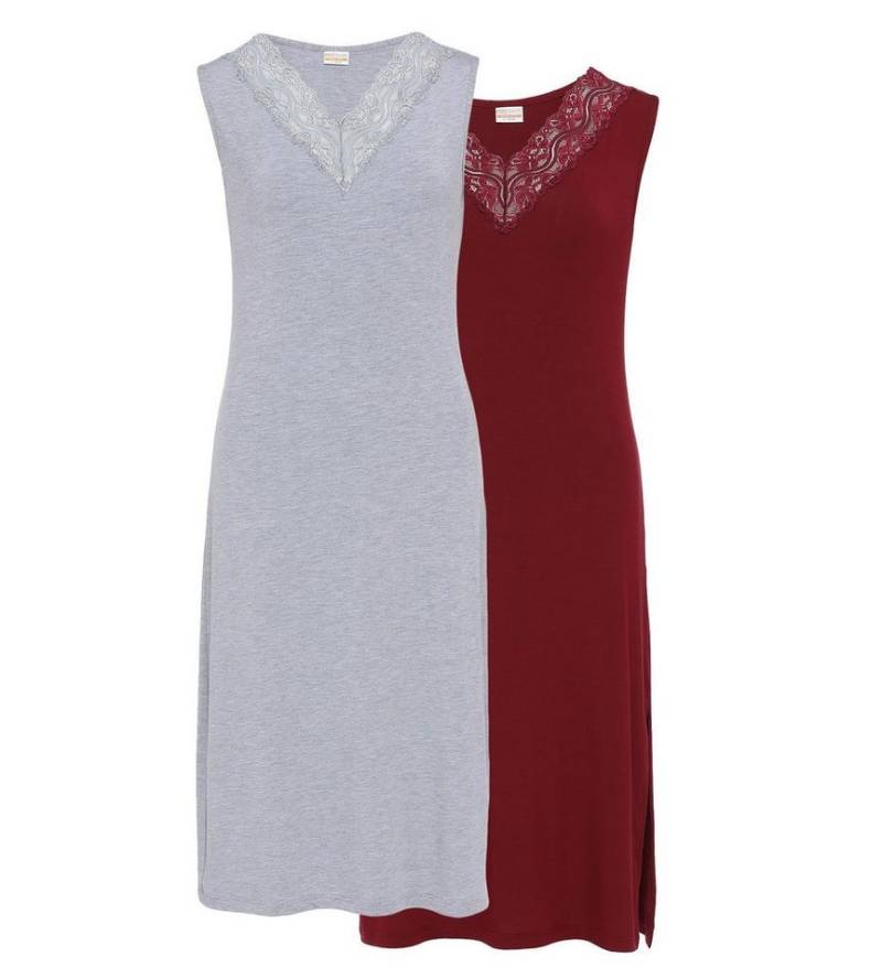 Pure Shape Nachthemd Sleepwear elastisch (Packung, 2-teilig) mit V-Ausschnitt und Spitze von Pure Shape