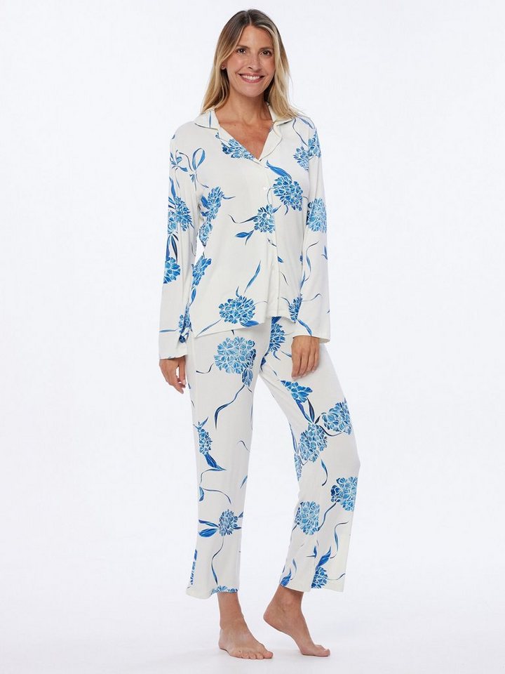 Pure Shape Pyjama Hemdbluse & Hose elastisch mit Blumenprint Pure Shape Pyjama Hemdbluse & Hose elastisch mit Blumenprint von Pure Shape