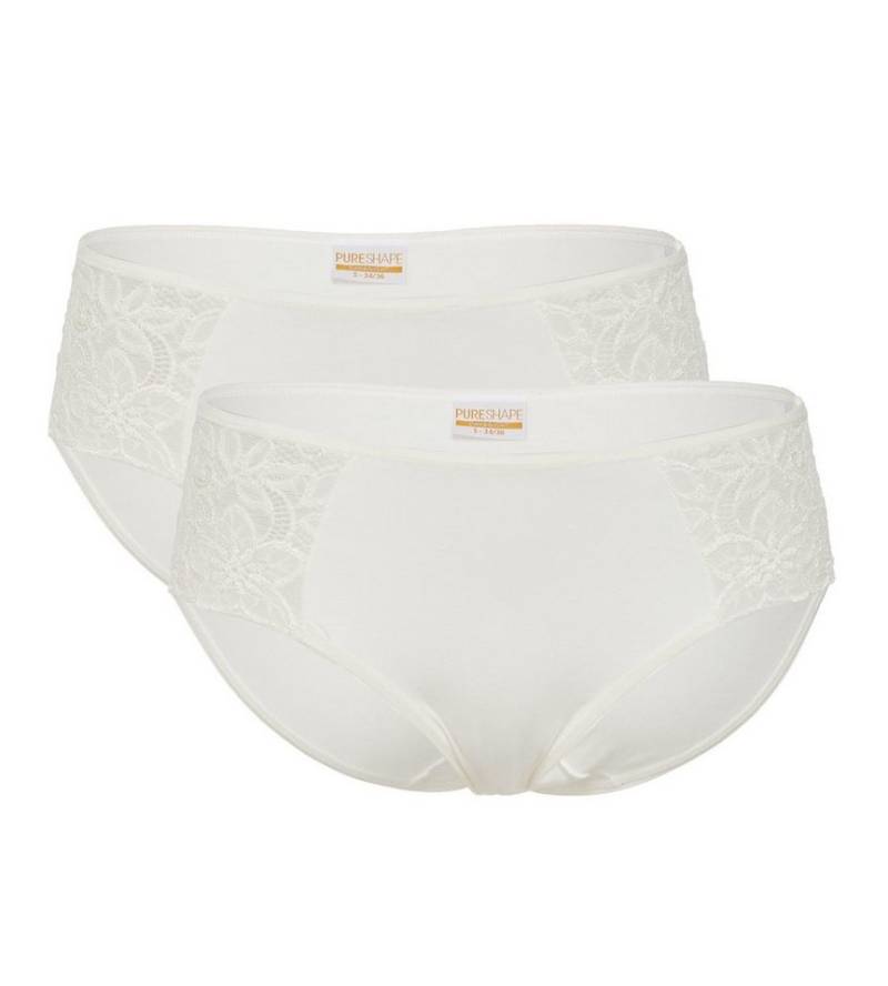 Pure Shape Slip Panty elastisch (Packung, 2-teilig) mit Spitzeneinsatz von Pure Shape