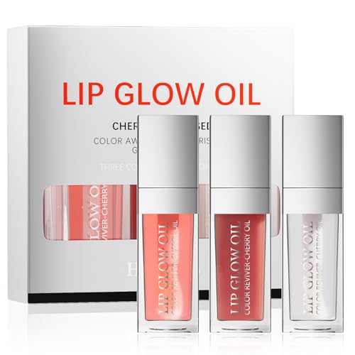 Pure Vie Lip Glow Oil, 6pcs Lippenöl Plumping Lipgloss Lip Tint Lippen Öl Set Transparent Lip Gloss, Langanhaltende Lifter Gloss Lippen Make Up Cosmetic Glitzer Lipgloss für Mädchen Frauen von Pure Vie