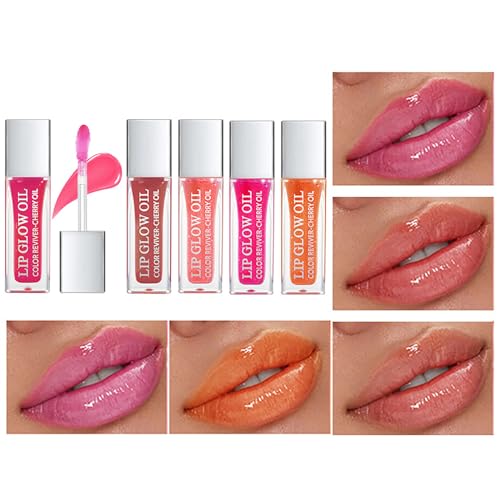 Pure Vie Lipgloss Lippenstift Set 5Colors Lipliner Lip Tint Set Wasserdicht Langlebig Beauty Liquid Lipstick Lip Makeup Cosmetics Hochpigmentiert Schönheits Skosmetik für Frauen Mädchen Geschenk von Pure Vie