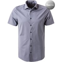 PURE Herren Kurzarmhemd blau meliert von Pure