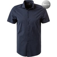 PURE Herren Kurzarmhemd blau meliert von Pure