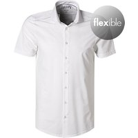 PURE Herren Kurzarmhemd Weiß Funktionsmaterial von Pure