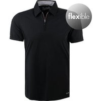 PURE Herren Zip-Polo schwarz Funktionsmaterial von Pure