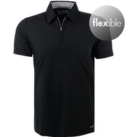 PURE Herren Zip-Polo schwarz Funktionsmaterial von Pure