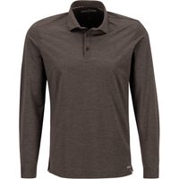 PURE Herren Polo-Shirt braun Funktionsmaterial meliert von Pure