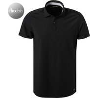 PURE Herren Polo-Shirt schwarz Funktionsmaterial von Pure