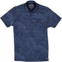 PURE Herren Polo-Shirt blau Funktionsmaterial gemustert von Pure