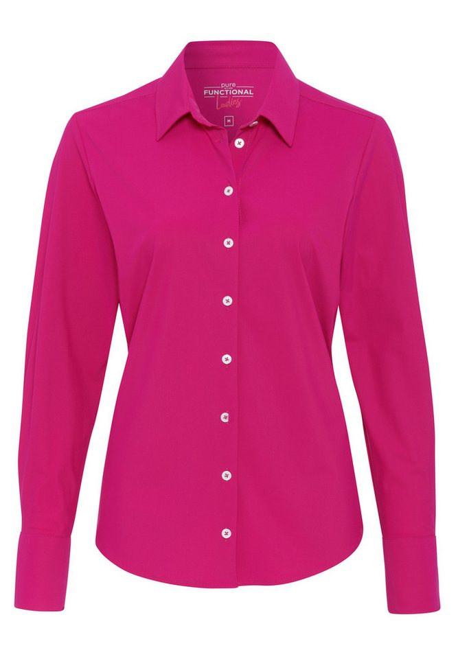 Pure Blusenshirt PURE- Functional Bluse Langarm von Pure