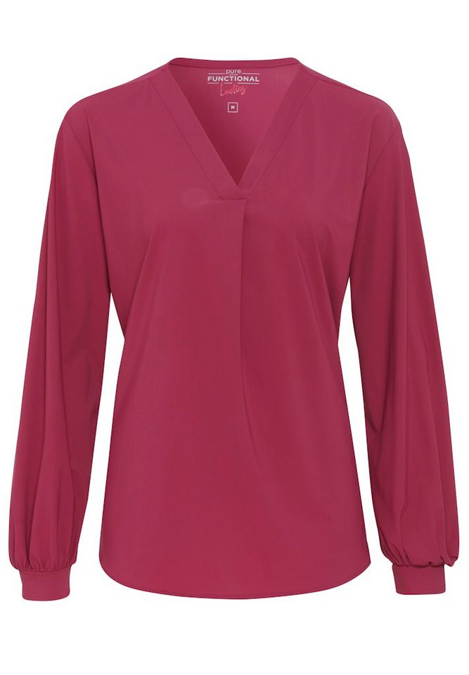 Pure Blusenshirt PURE- Functional Bluse Langarm von Pure