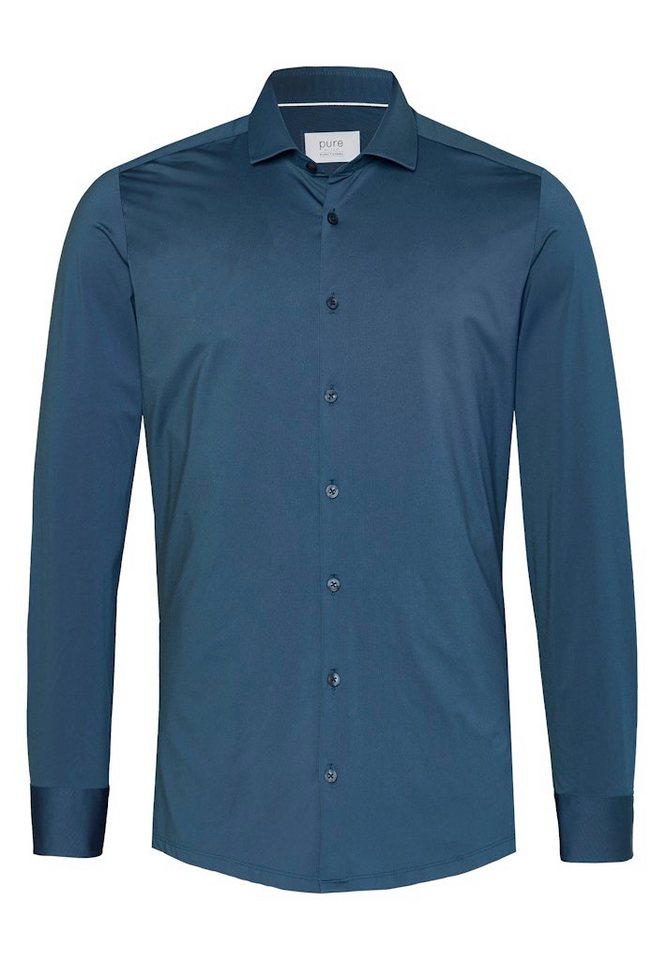 Pure Blusenshirt PURE- Functional Hemd Langarm von Pure