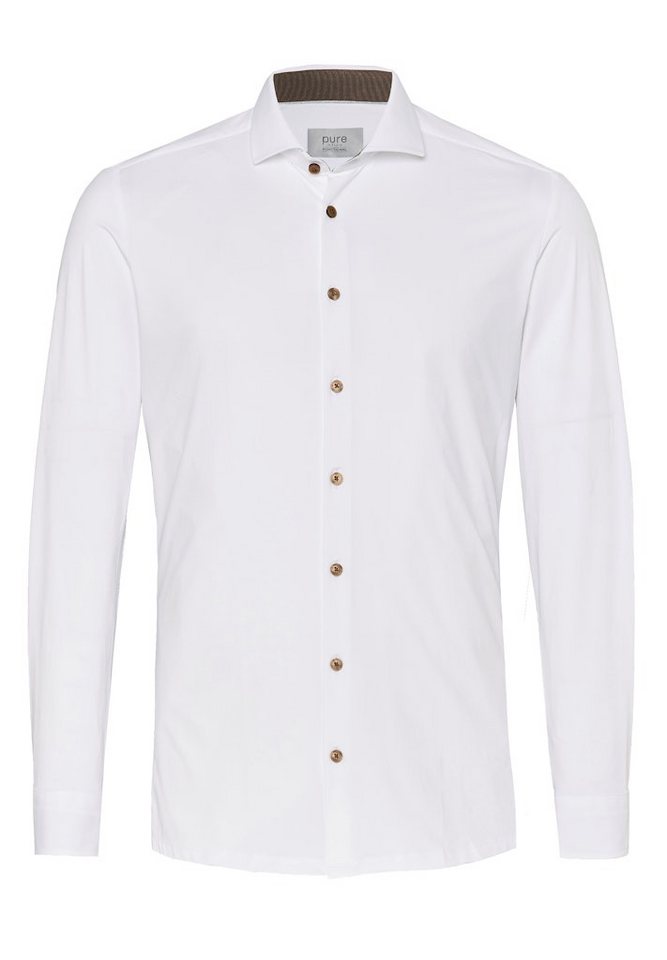 Pure Blusenshirt PURE- Functional Hemd Langarm von Pure