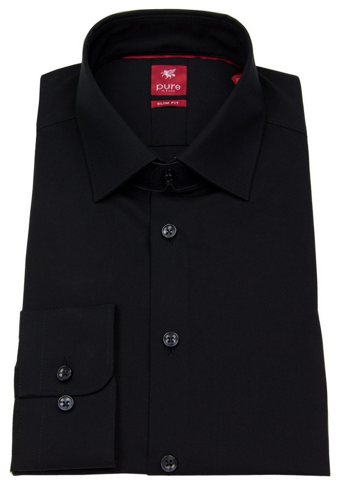 Pure Businesshemd Slim Fit stark tailliert Kentkragen von Pure