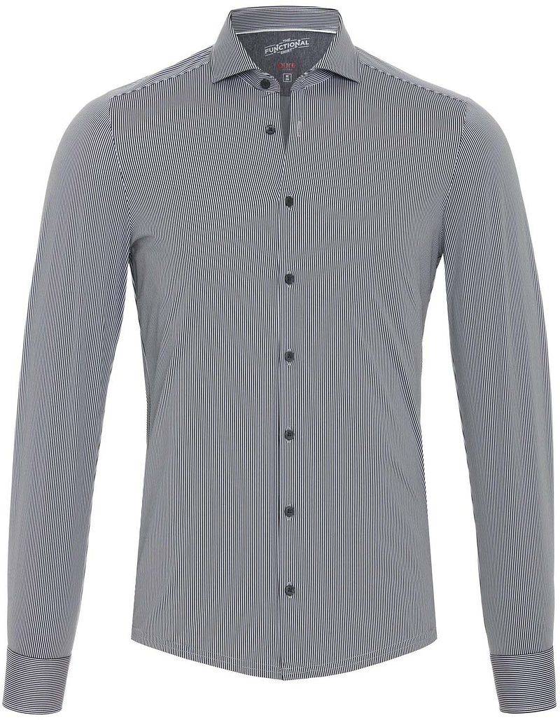 Pure Functional Shirt Streifen Schwarz - Größe 44 von Pure
