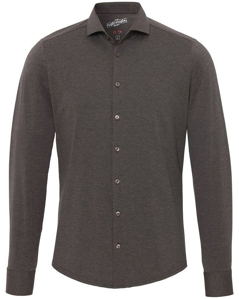 Pure H.Tico The Functional Shirt Braun - Größe 40 von Pure