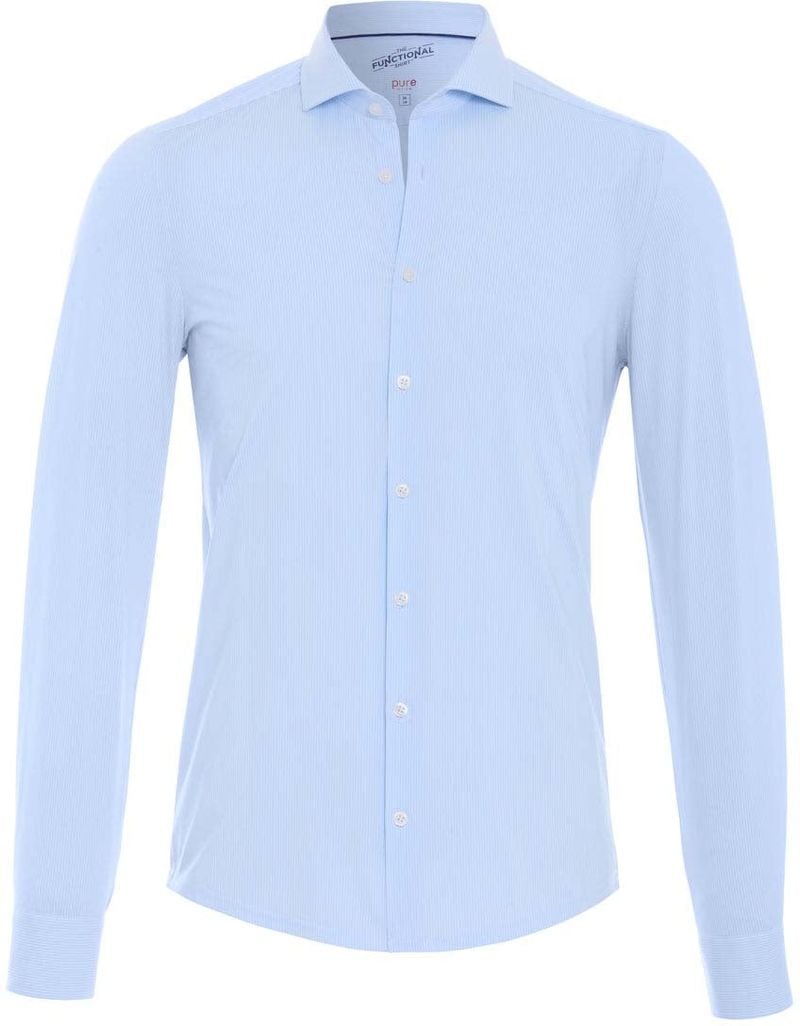 Pure H.Tico The Functional Shirt Streifen Blau - Größe 40 von Pure