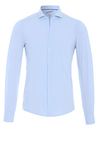 Pure h. Tico Herren 4028-21750 Pure-Functional Langarm Hemd, Streifen Hellblau, 43 von pure h. tico